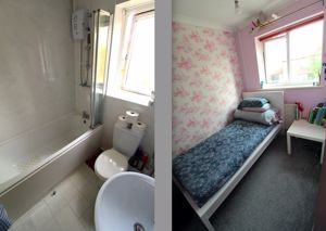 Bathroom and Bedroom- click for photo gallery